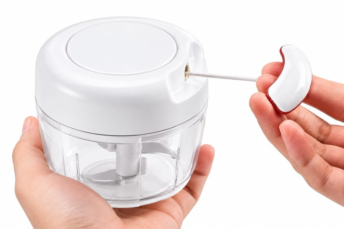 Manual Pull Chopper – 5-Blade Vegetable & Garlic Chopper