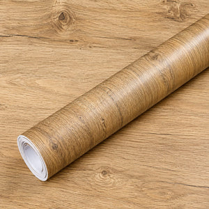Wood Grain Self-Adhesive Wallpaper Roll – Decorative Furniture & Wall Covering