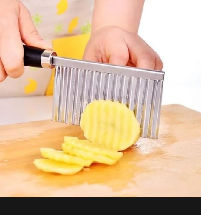 Crinkle Cut French Fry Cutter – Stainless Steel Potato Cutter