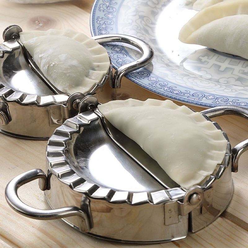 Stainless Steel Dumpling & Samosa Maker – Easy Dough Press & Mould