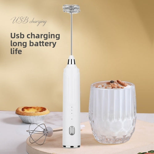 Electric Milk Frother & Coffee Whisk – Handheld Automatic Foam Maker